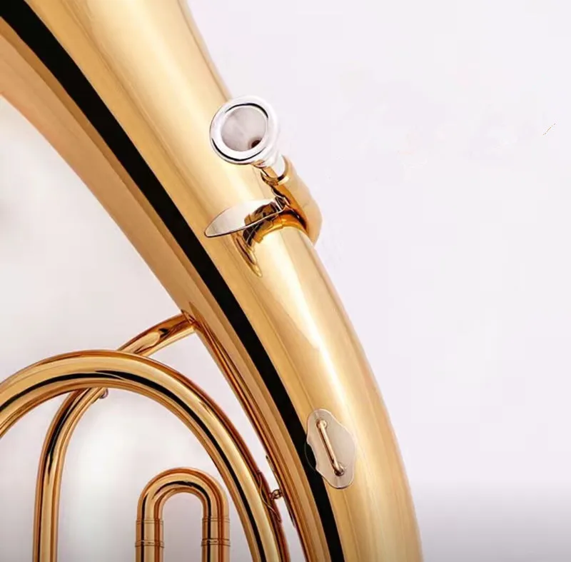 original Brass gold-plated 3 Key valve Tenor Horn Euphonium B-flat performance solo instrument trumpet horn Accessory Free Ship