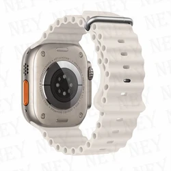 Ocean Silicone Sport Watch Band - Vibrant & Durable Strap - 41mm 40mm 38mm (24 Antique White)