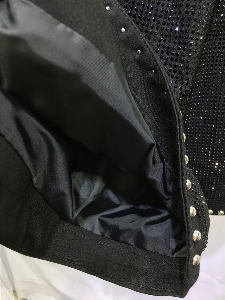 Blingbling Hot Drilling Rivet Summer Women Shorts All-match Spring Summer Hot Shorts Elastic Waist Casual Wide Leg Black Pants