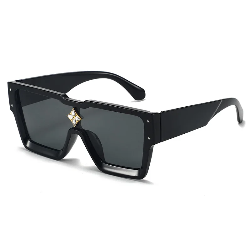 Luxuriöse quadratische Mode-Sonnenbrille mit Diamanten für Männer und Frauen, glamouröse Designer-Marken-Sonnenbrille, klassische Unisex-UV400-Sonnenbrille