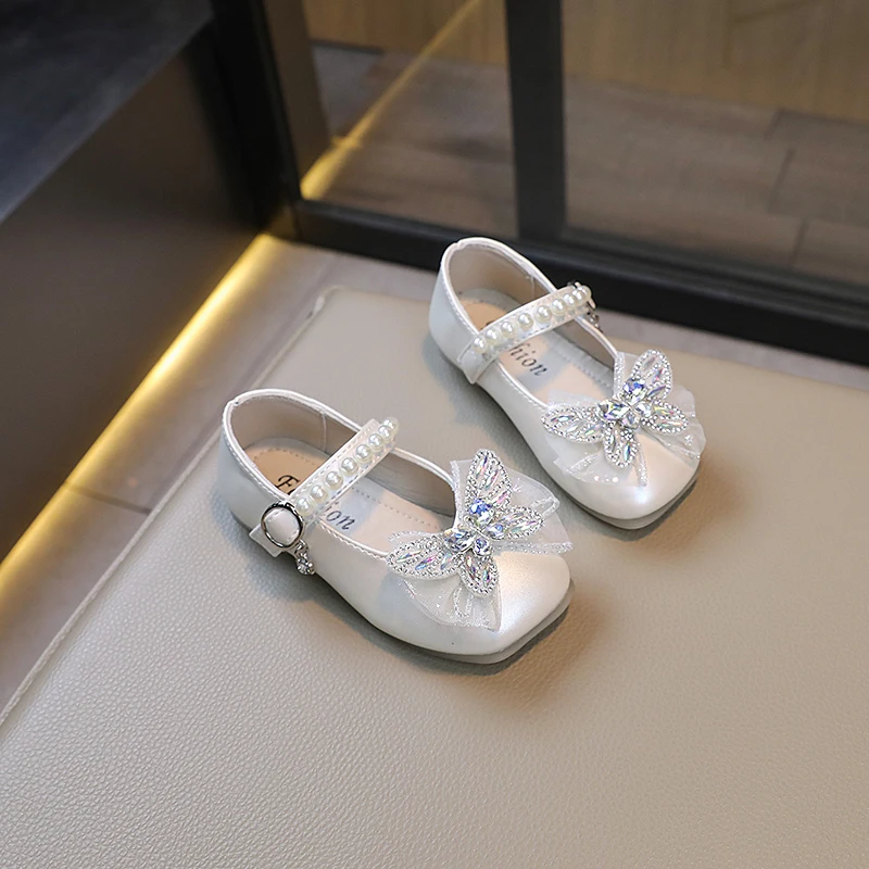 Girls Princess 3-12 Year Summer Decoration Wrap Toe Mary Jane Non-slip Comfortable Flat Shoes Bowknot Kids