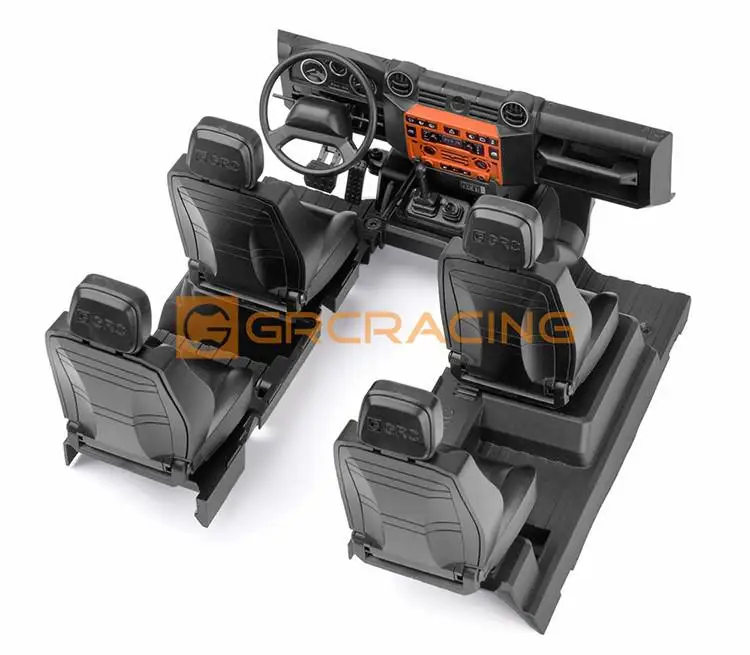 

Grc for Trax Trx-4 Defender Guard Interior Trx4 Simulation Center Console Seat Steering Wheel Modification G161d