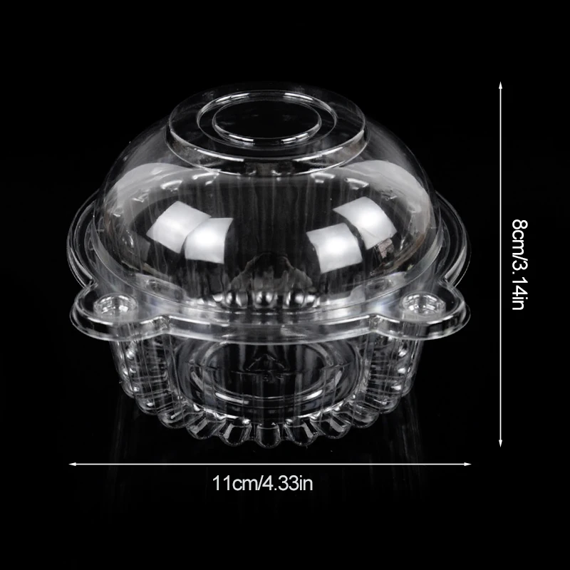 100pcs Clear Cupcake Boxes with Lids, Dessert and Cake Slice Holders, Muffin and Bakery... - SKU CCBL1059 - UGI Packaging