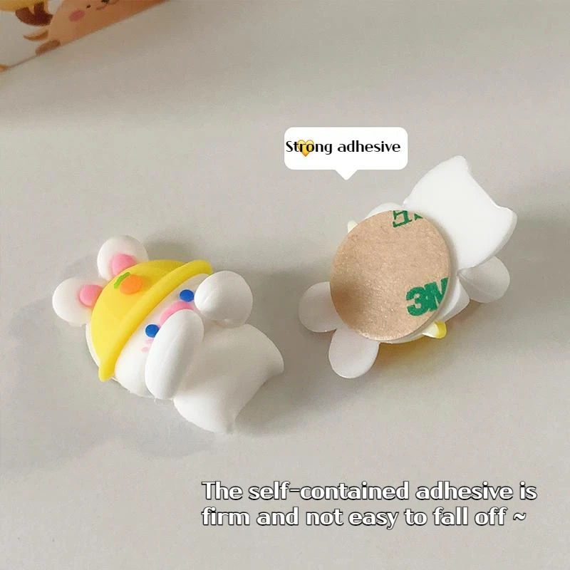 Cute Desktop Data Cable Clip Phone Cables Silicone Tie Fixer Wire Management Organizer Wire Winder 2pcs cable organizer cable clip