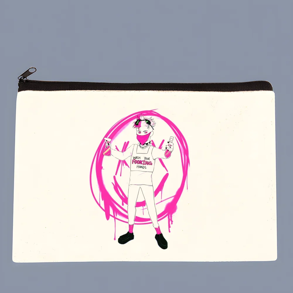 yungblud Cute Solid Color Canvas Coin Purse Small Fresh New Zipper Key Bag Hand Gift Bag