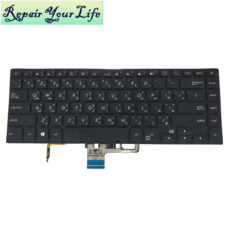 Inglês Árabe Teclado de Substituição Backlight para Asus Zenbook Pro Ux580g Ux580gd Ux580ge ve vd Azul 0knb04628ui00 Quente Ux580 ui - Imagem 6