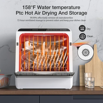 Blitzhome Dishwasher with APP Control Intelligent Countertop Table Smart Portable Countertop Dish Washers Machine For Kitchen 5