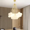 Modern Glass Ball Hanging Chandelier for Living Dining Table Room Decoration Kitchen Lamps Gold Black LED Ceiling Pendant Light 6