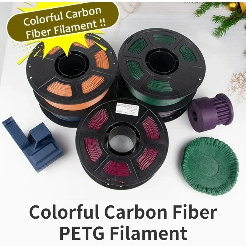 Premium Carbon Fiber Infused PETG Filament – Durable, Heat-Resistant, Superior Adhesion, 1kg/250g