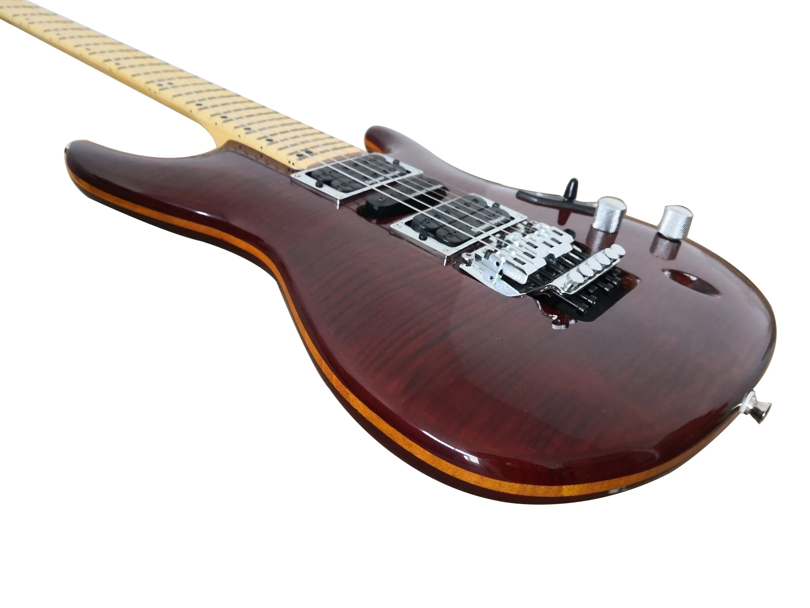 

Custom 6 String Guitar Ash Wood Body Tremolo Bridge 24 Frets Ultra-thin Guitar
