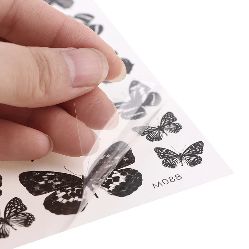 Waterproof Temporary Tattoo Sticker Red Butterfly Pattern
