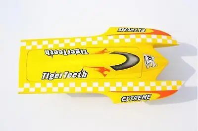 E22 High Speed Prepainted Yellow Electric Racing KIT RC Boat Hull Only for Advanced Player Toucan for Boys Water Game TH02622 2