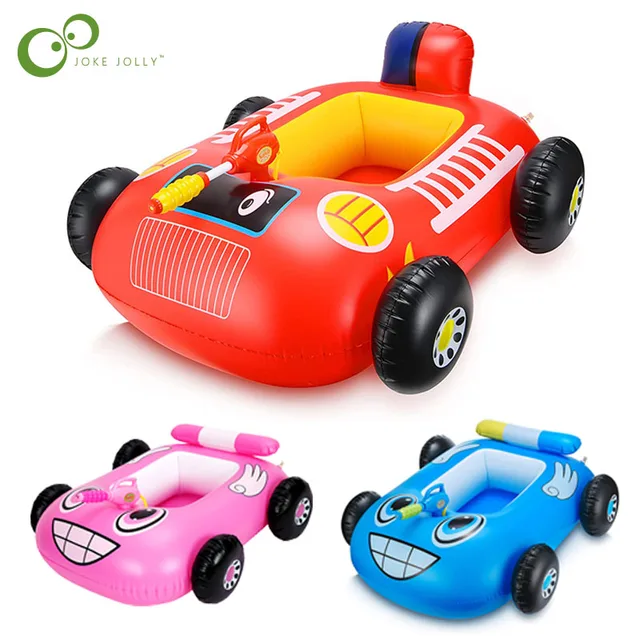 Water Inflatable PVC Car Floating Row Children's Summer Outdoor Toys Water Party Multiplayer Interactive Game Water Gun Set XPY 1