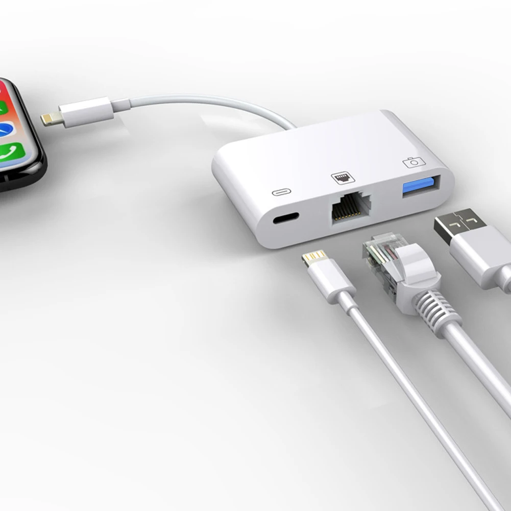 Lightning To Network Card Rj45 Adapter For iPhone 14 13/12/11 pro Max