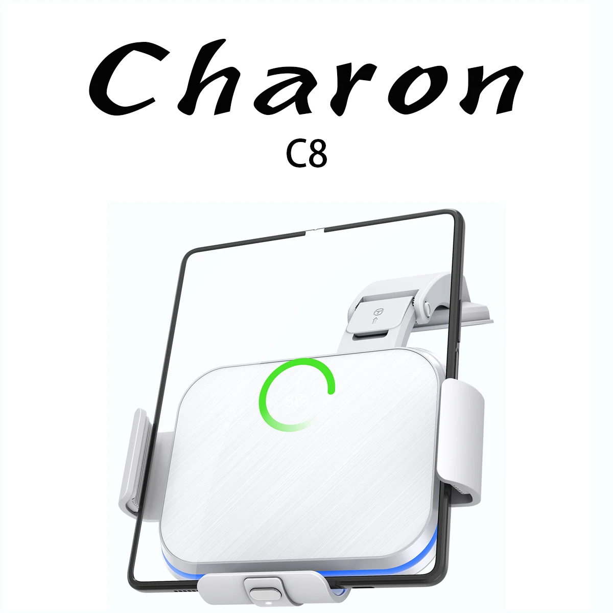 

Charon C8 15W Qi Wireless Fast Charger Car Mobile Phone Holder Charging Stand Fit For IPhone 14 13 12 Pro Max Samsung Z Fold