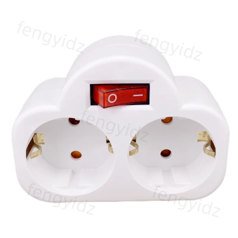 EU Plug Multiple Power Adapter Outlet 1 To 1/2/3 Way Multi-Plug Euro Converter Adaptor Electrical Sockets For plug adapter power plug adapter