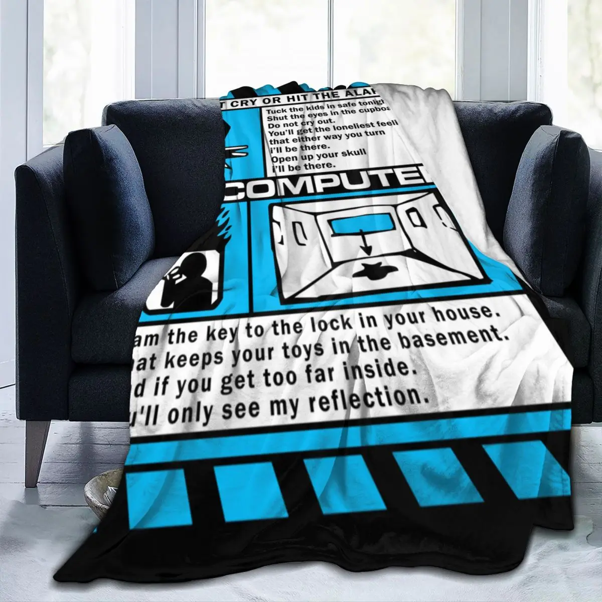 Ok Computer Radiohead Throw Blanket For Couch Comfortable Micro Fibre Throw Blankets Christmas