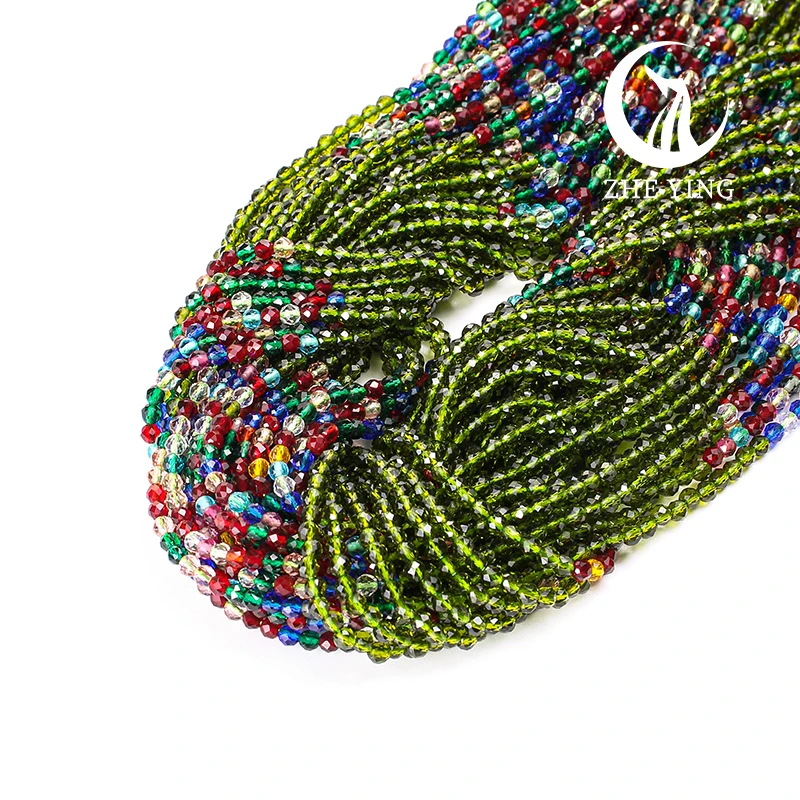 Zhe Ying 2mm Bohemia Gradient Color Bead Micro Faceted Crystal Hydro
