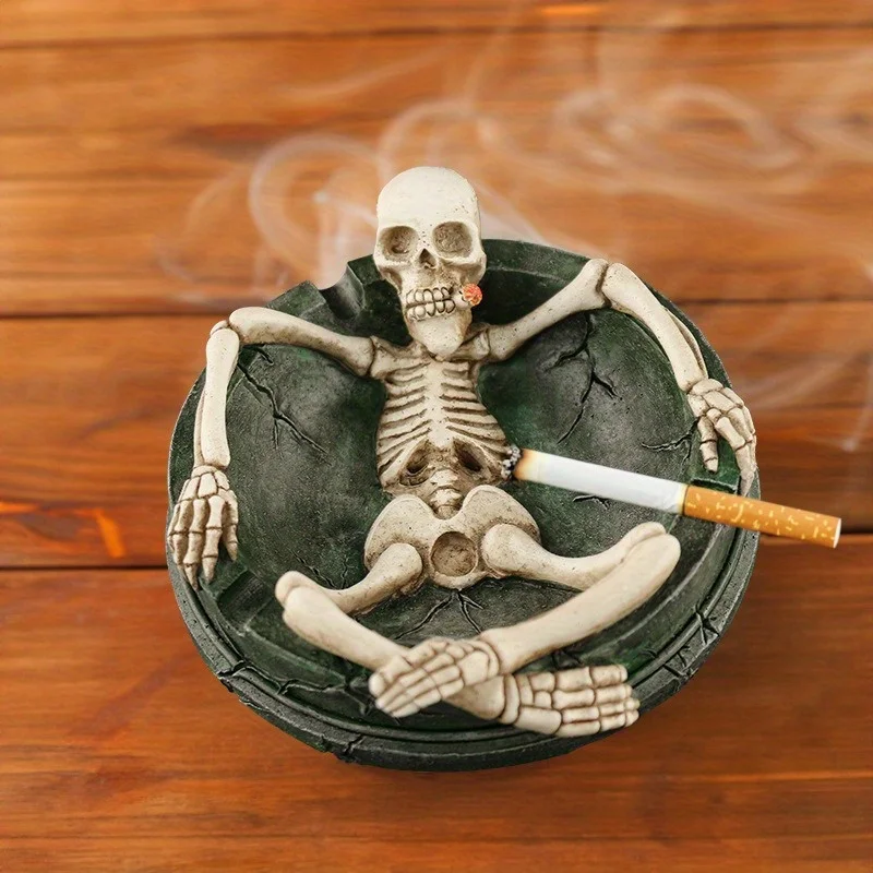 Portable Ashtray Cigarettes Ashtray Silicone Ashtray Stainless Steel Ashtray Metal Ashtray Air Purifier Ashtray Wood Ashtray Ceramic Ashtray 1pc Creative Personality Skull Desktop Household Decorative For Home Hotel Bar Office
