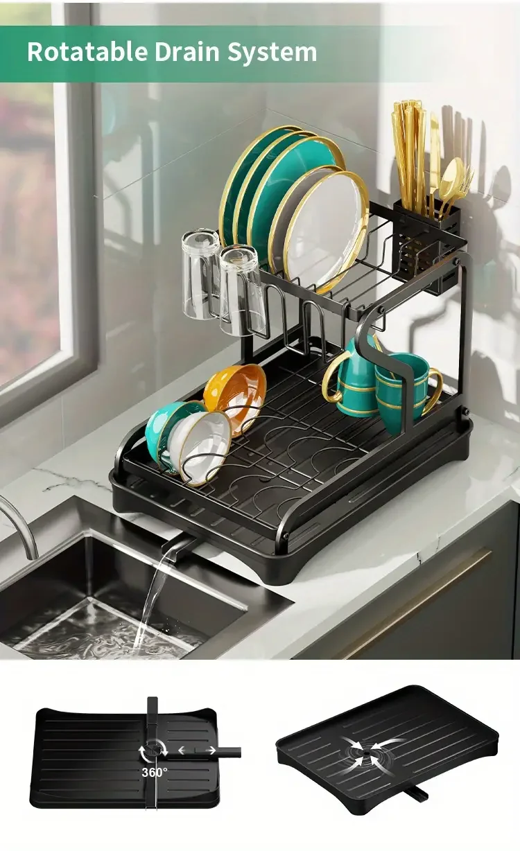 Boosiny Escurridor de Trastes Acero Inoxidable 304, Escurridor 並行輸入品 Tabla De Cortar Acero Inoxidable Boosiny - Escurridor De Trastes