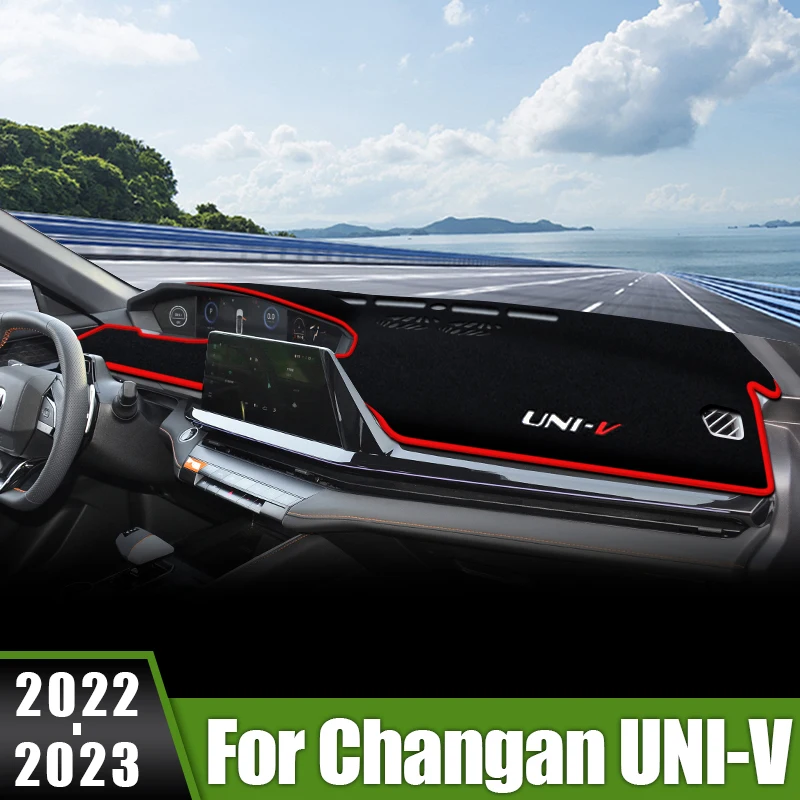 

For Changan UNI-V UNIV 2022 2023 Car Dashboard Cover Sun Shade Mats Avoid Light Pads Non-Slip Case Anti-UV Carpets Accessories