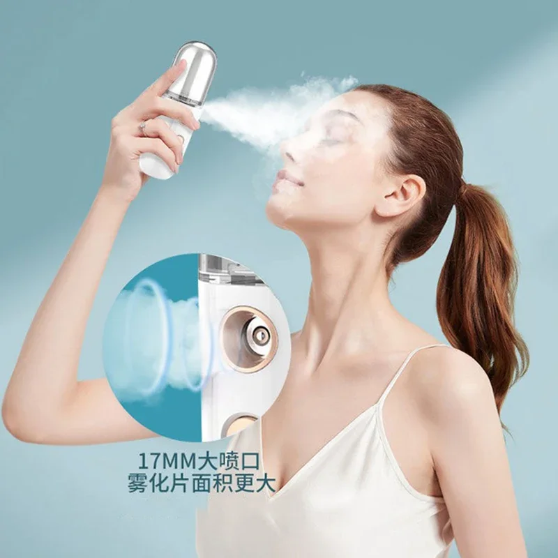 Portable Water Replenishing Instrument Facial Beauty Humidifier Rechargeable Spray Hand Held Alcohol Disinfection Atomization