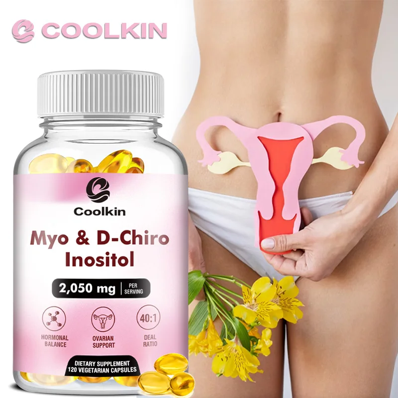 Myo & D-Chiro Inositol Capsules Supports Ovarian Function Hormone Balance Fertility Supplements Women inositol fertility supplement