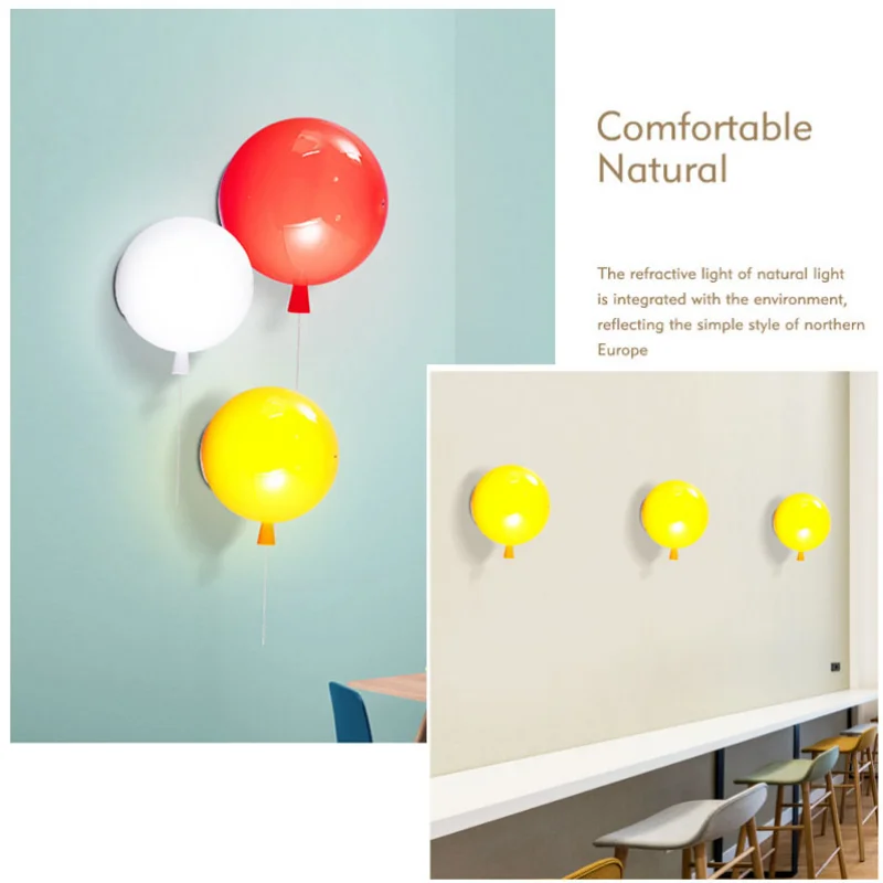 

Balloon Wall Lamp Children Nigh Light Pull Switch Lighting for Baby Room Bedroom Bedside Corridor Lamps Ecoration Hoom Sconce