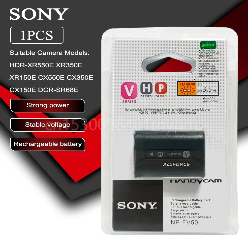 wie: NP-FV30 / NP-FV50 HDR-CX115E HDR-CX160E Sony Batterie 650mAh HDR-CX155E 