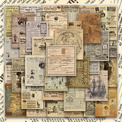 Vintage Parchment Retro Newspaper Sticker Set - 35PCS (35 PCS)