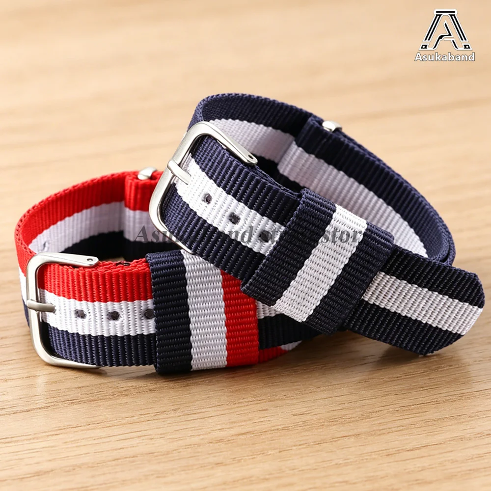 Premium High Density Durable Fabric Braid Nylon Watch Strap - Soft and Sporty Wristband Accessory