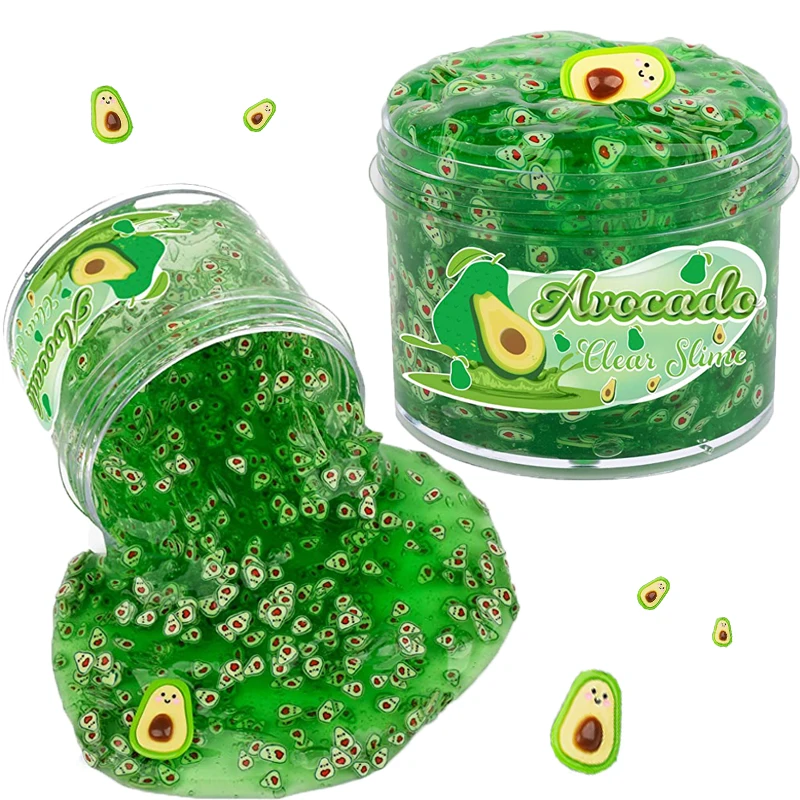 

100ml Clear Slime For Kids Scented Crystal Slime Fluffy Stretchy Soft Putty Antistress Toy Fake Candy Party Favor Slime Kit Gift