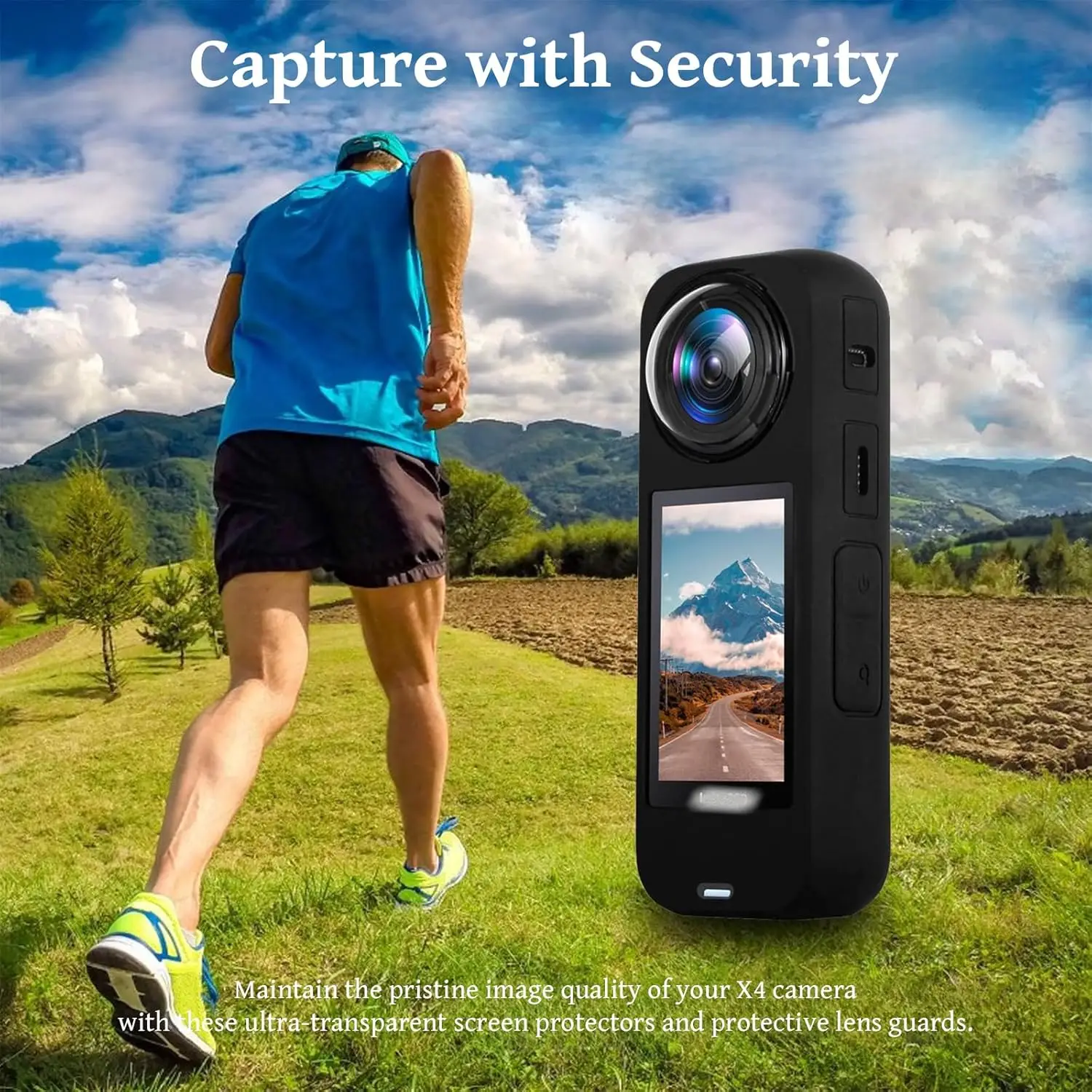 insta360 X4 Accessories Silicone Desktop Base Lens Cap Cover Storage Bag Silicone Case Frame Lens Guards for insta360 X4 Camera