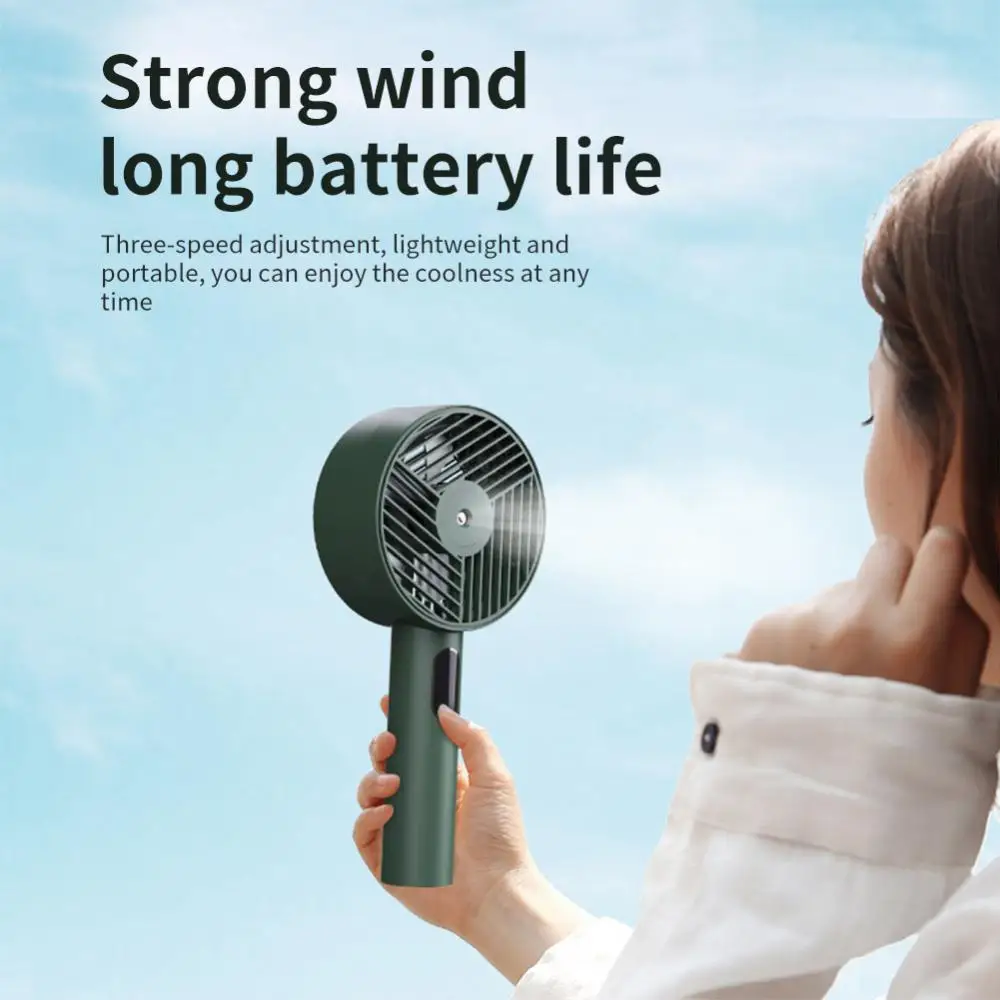 

Handheld Cooling Fan Humidification Can USB Connected With The Mouth Of Mineral Water Bottle The Charging Interface Typc Tools