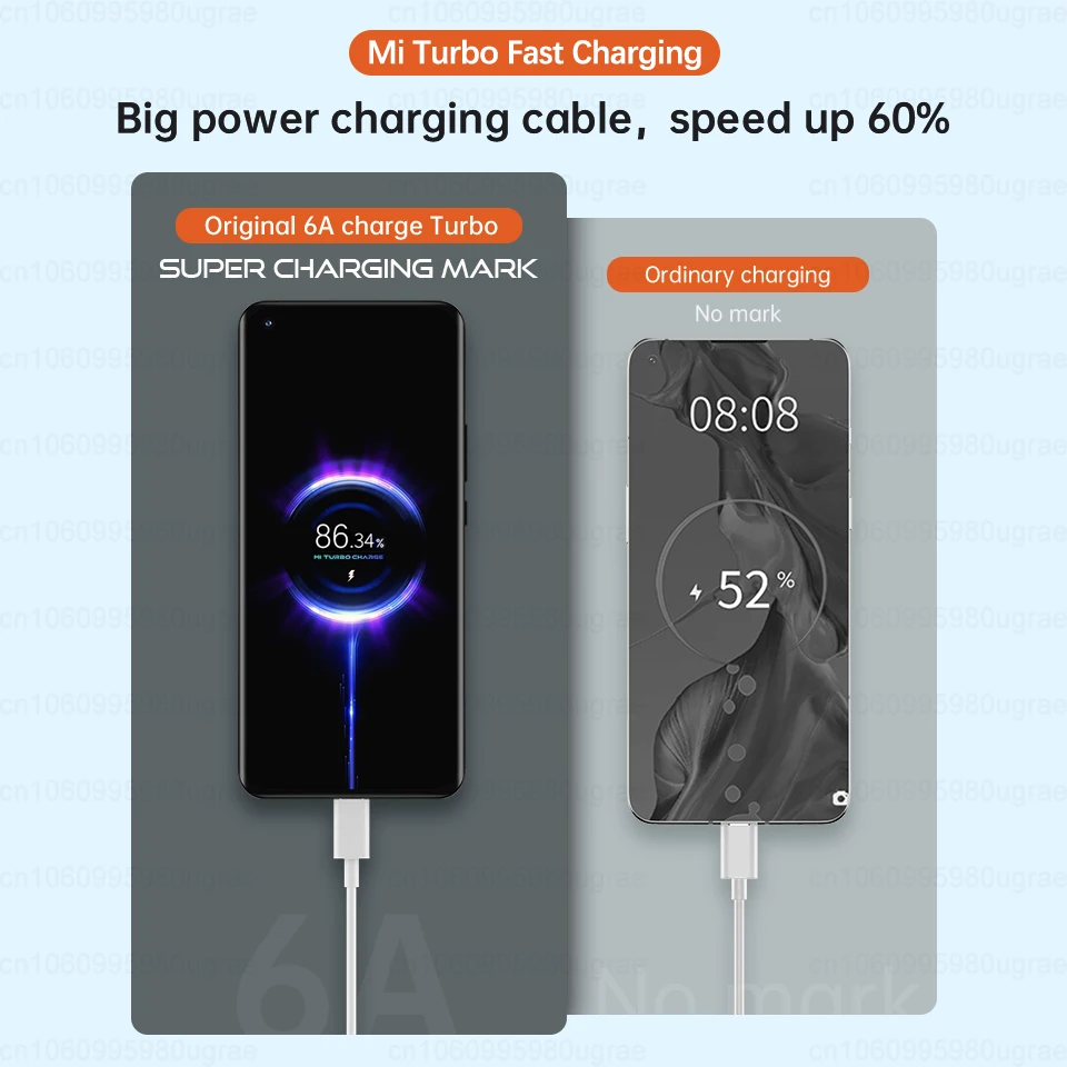 รูปสินค้า สายชาร์จเร็ว USB Type-C รองรับ 120W สำหรับมือถือหลายรุ่น