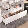 Display Cabinet Island with Glass Top and Front, Walk in Closet Organizer with 7 Drawers and 2-Tier Shelf, Shop Display Case 4