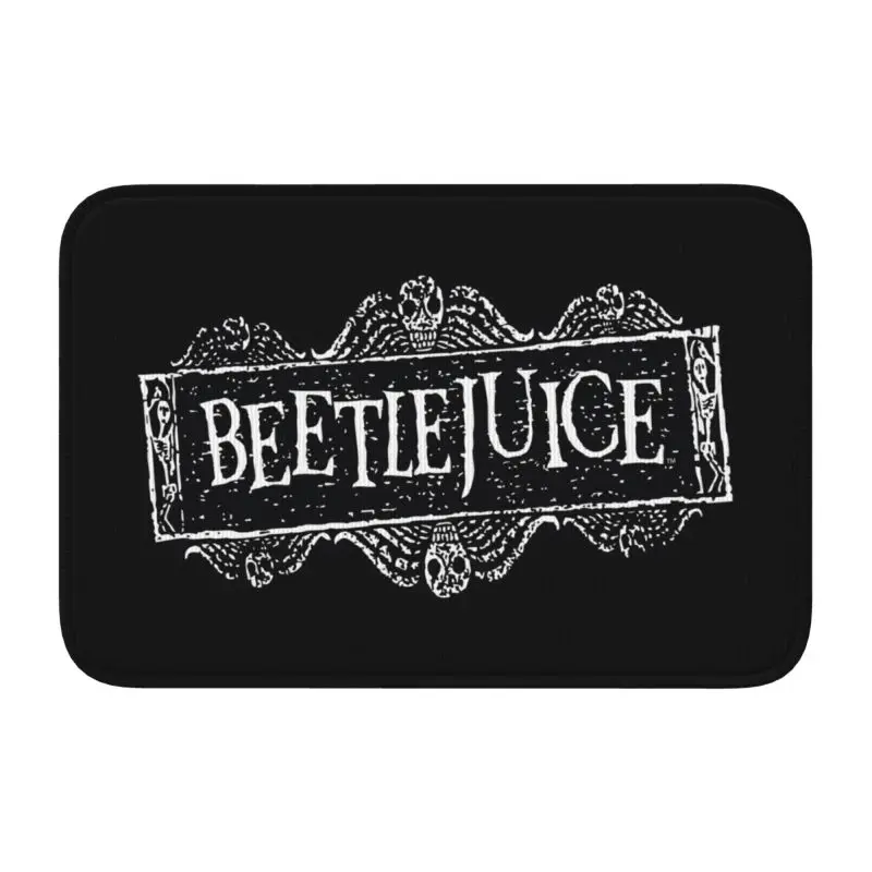 thumbnail image 1 of Felpudo de Beetlejuices personalizado, antideslizante, para entrada, baño, cocina, alfombra de suelo, película gótica de Tim Burton, 1 of 5
