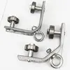 1PCS Heavy-Duty Pulley Angle Iron Support Cable Pulley Circular Bearing Trolley Steel Wire Rope Suspension Pulley 2