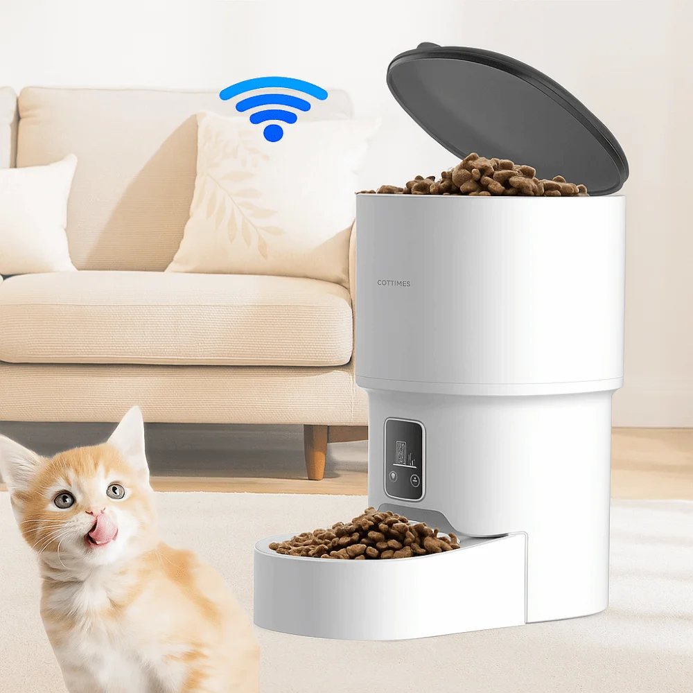 4L Capacity WIFI Smart Pet Feeder Timer Function Quantitative Feeding Intelligent Pet Food Dispenser USB Charge with App Control