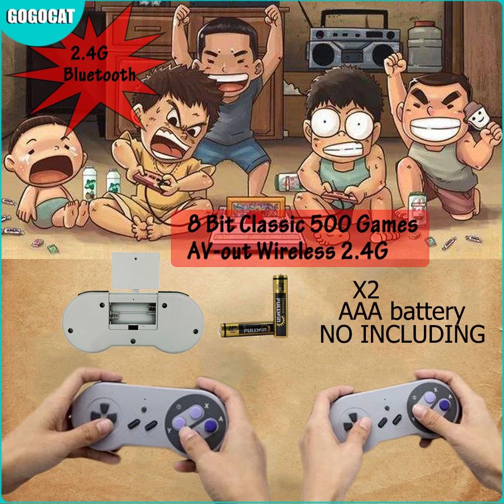 Mini 4k Hd Tv Video Game Console 8 Bit Retro Built-in 500 333 Games Av  Output Handheld Gaming Player Best Gift 2.4g Bluetooth - Video Game Consoles  - AliExpress