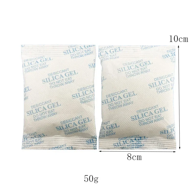 1pcs 50g Gram Silica Gel Packets For Food Packaging Flower Drying Non-Toxic FDA Silicone Desiccant Moisture Absorber Kitchen
