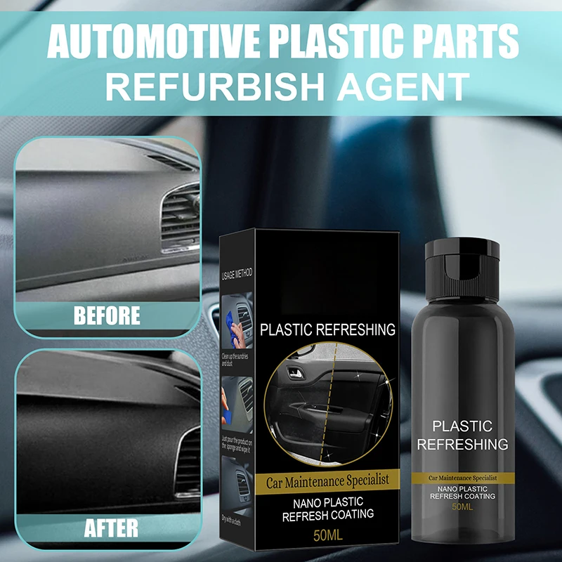 

30/50ml Car Plastic Refurbished Cleaner Interior Part Clean Polishing Dashboard Crystal Coating Restoration Agent Maintain Gloss