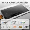 Induction Cooktop, with 5 Burners Desktop Built-in , 7400W 240V Induction  9 Power,Levels Sensor Touch 5