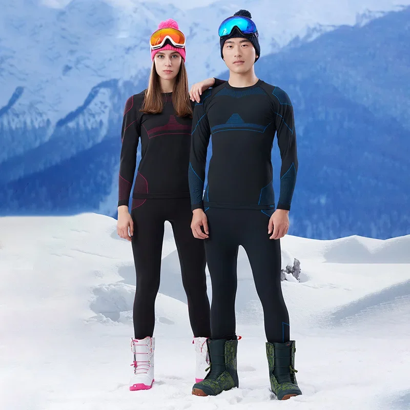 Thermal Underwear Ski Underwear Women Men Long Johns Skiing Suit Quick Dry Thermal Ski Jacket Pants Breathable Winter Outdoor
