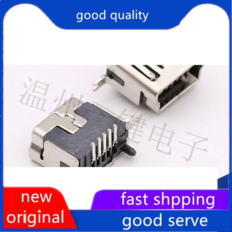 

10 шт. оригинальный новый вертикальный SMT Mini 5PUSB женское основание MINI5P Вертикальное Крепление USB гнездо Вертикальное Крепление 5 Pin