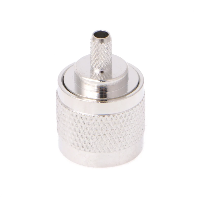 N 수 플러그 크림프 동축 케이블 스트레이트 커넥터, RG58, RG142, LMR195, RG400, 10 개