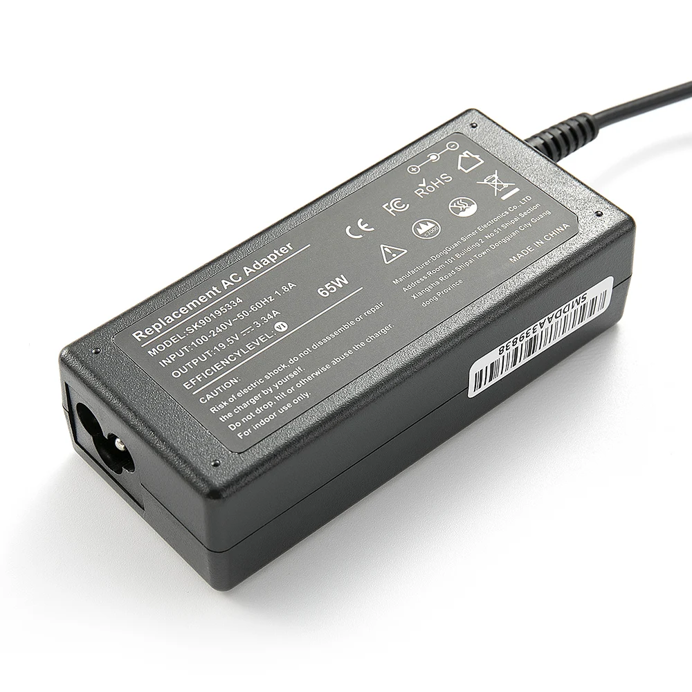 휴대용 충전기 어댑터, 델 인스피론 15 3551 3552 3558 5551 5552 5555 5558 19.5 4.5 p28e p57g 용, 5559 v 3.34a 65w 7568x3.0mm