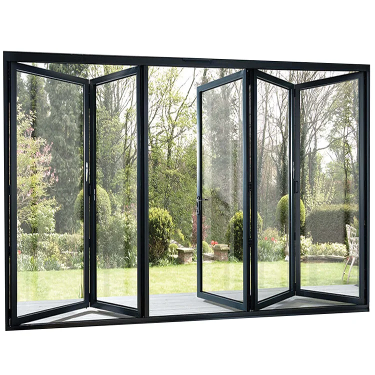 

Factory Hot Sale 10mm Toughened Glass Folding Door For Restaurant With Price Discount