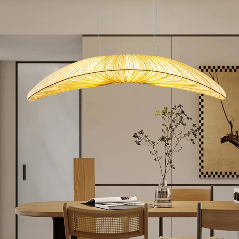 일본 Wabi Sabi 패브릭 Led 펜던트 조명 북유럽 식당 E27 일시 중단 램프 바 매달려 램프 홈 장식 Lamparas Luminarias