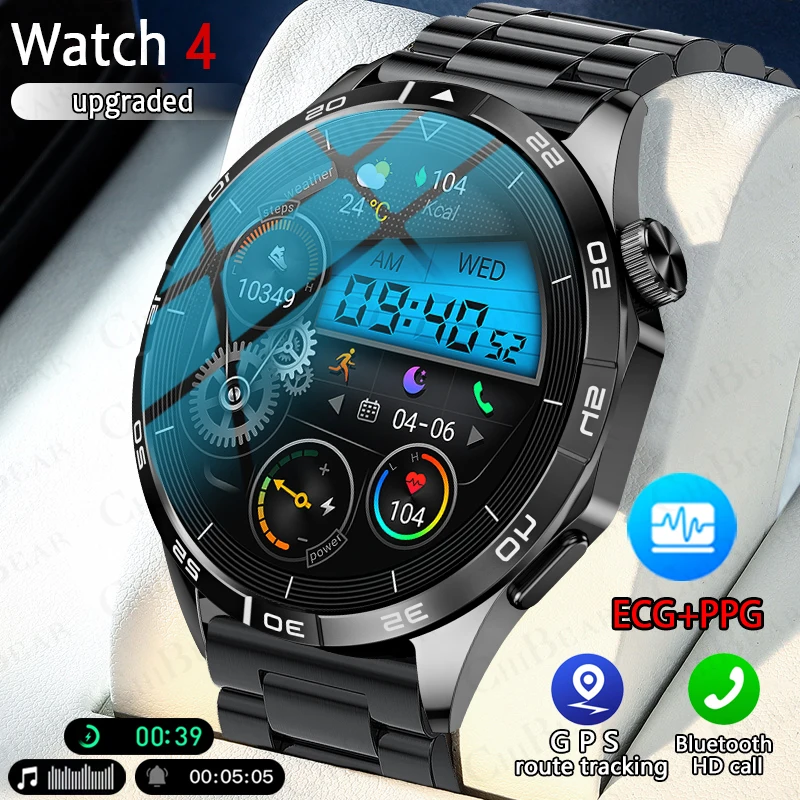 

Экг +PPG AMOLED экран Smart Watch Man Bluetooth Call Man смотреть GPS Sport водонепроницаемый Smartwatch мужчины для Android IOS смотреть 4 46MM